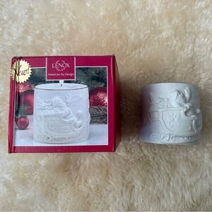 Lenox White Sleigh Candle Holder